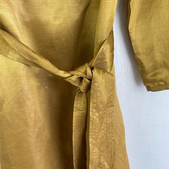 J.CREW Gold Linen and Cupro Blend Dress NWT - Picture 4 of 8